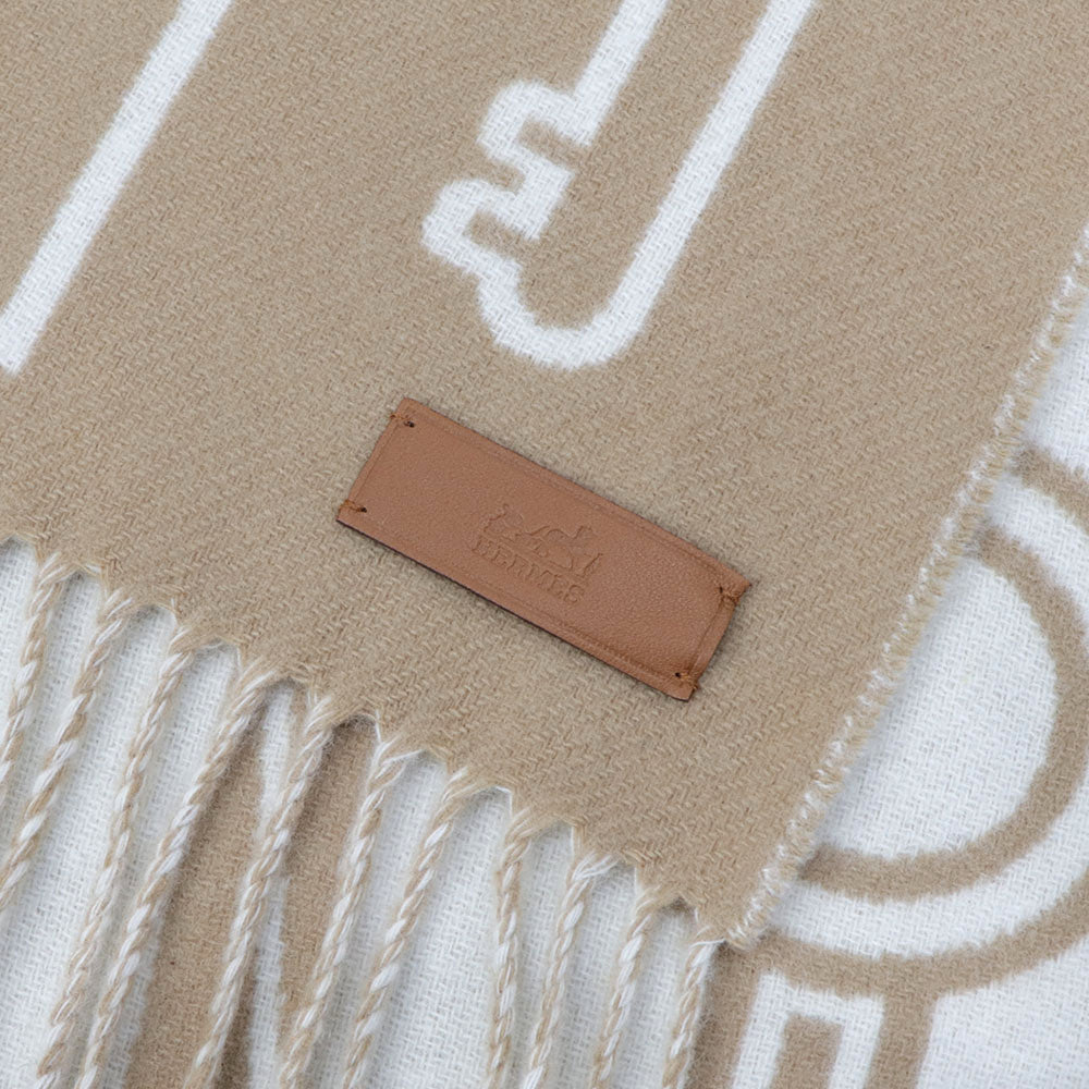 HERMES カシミヤマフラー カザック・キーコレクション