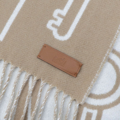 HERMES カシミヤマフラー カザック・キーコレクション