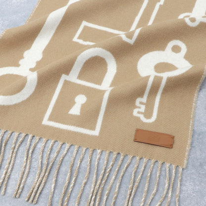 HERMES カシミヤマフラー カザック・キーコレクション