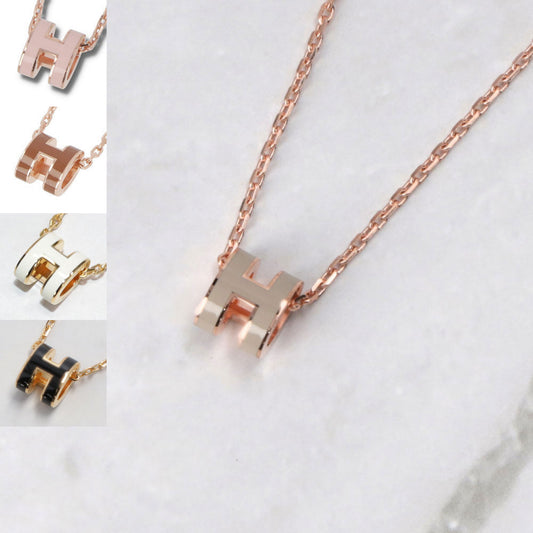 HERMES POP Hミニ ネックレス ペンダント Hロゴ