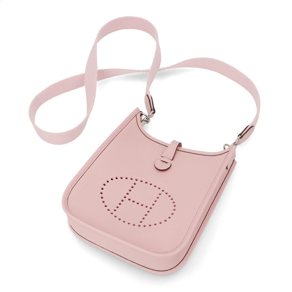 エルメス HERMES バッグ エヴリン エブリン TPM 16 ミニ アマゾン バンドリエール ローズサクラ ライト ピンク 薄ピンク シルバー金具 トリヨンクレマンス W刻印 レディース ショルダーバッグ 定番 シンプル