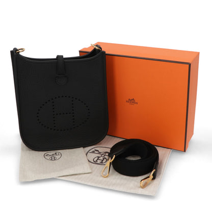 HERMES エヴリンTPM ブラック ゴールド金具 トリヨンクレマンス
