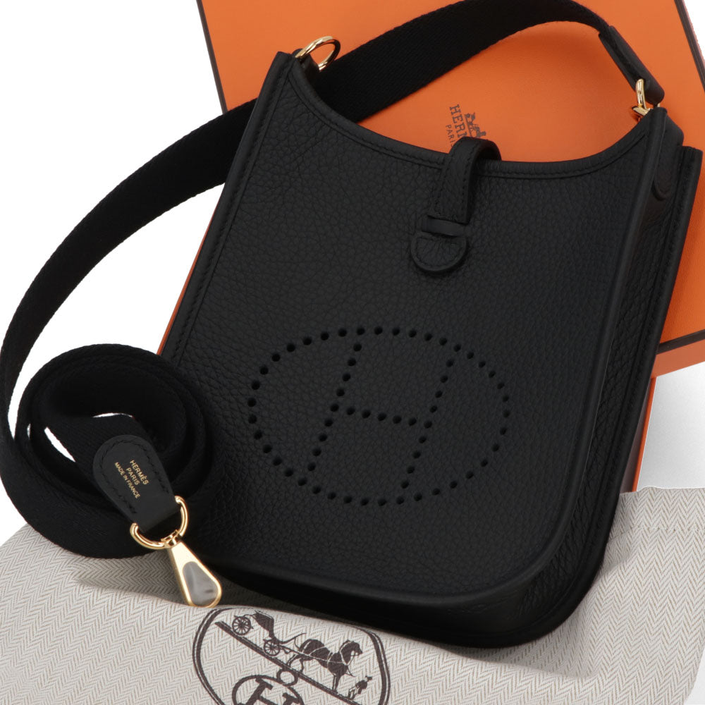 HERMES エヴリンTPM ブラック ゴールド金具 トリヨンクレマンス