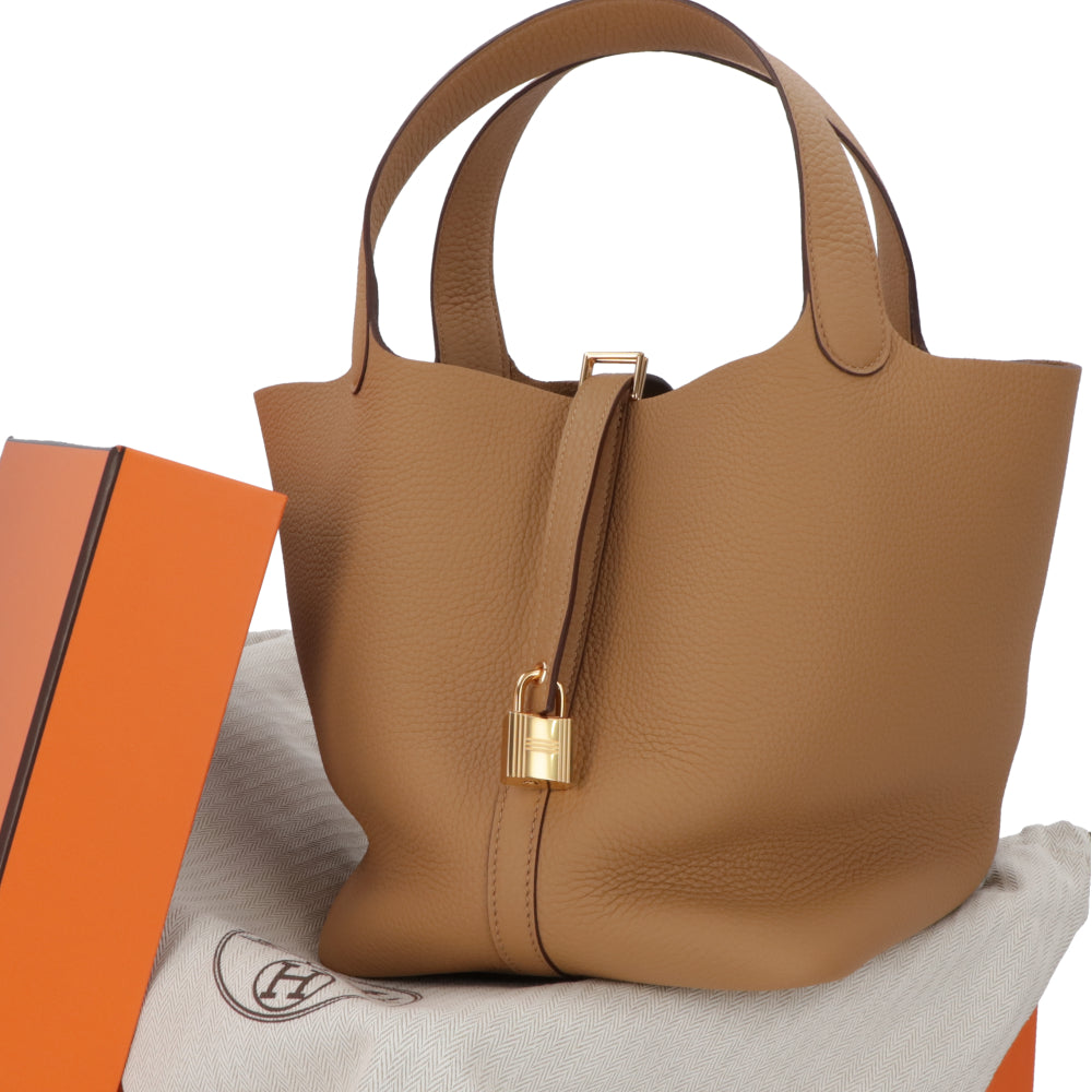 HERMES ピコタンロックMM ビスキュイ ゴールド金具