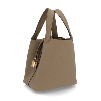 HERMES ピコタンロックPM ベージュマルファ ゴールド金具