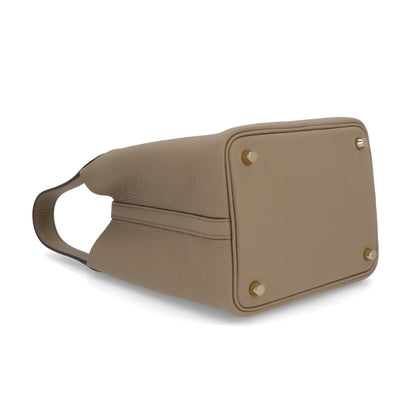 HERMES ピコタンロックPM ベージュマルファ ゴールド金具