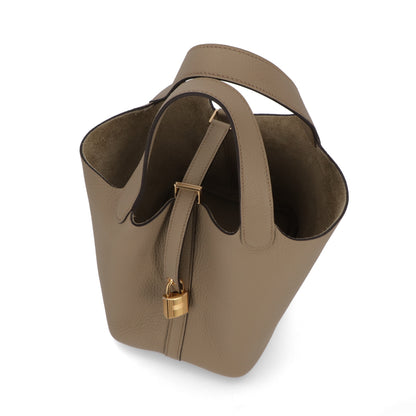 HERMES ピコタンロックPM ベージュマルファ ゴールド金具