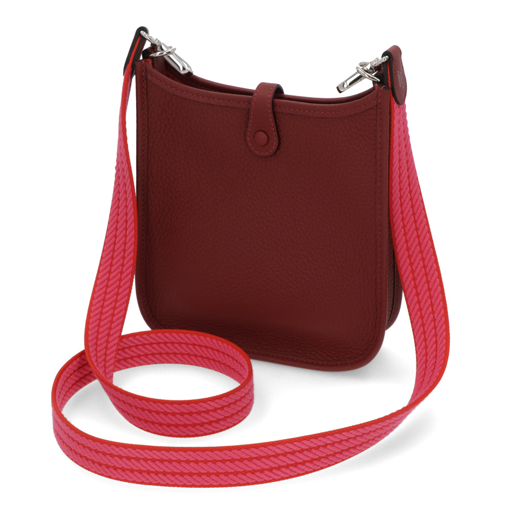 エルメス HERMES バッグ エヴリン TPM (16) レディース レッド系 ルージュＨ オレンジフィールド ローズティリアン シルバー金具 トリヨンクレマンス W刻印