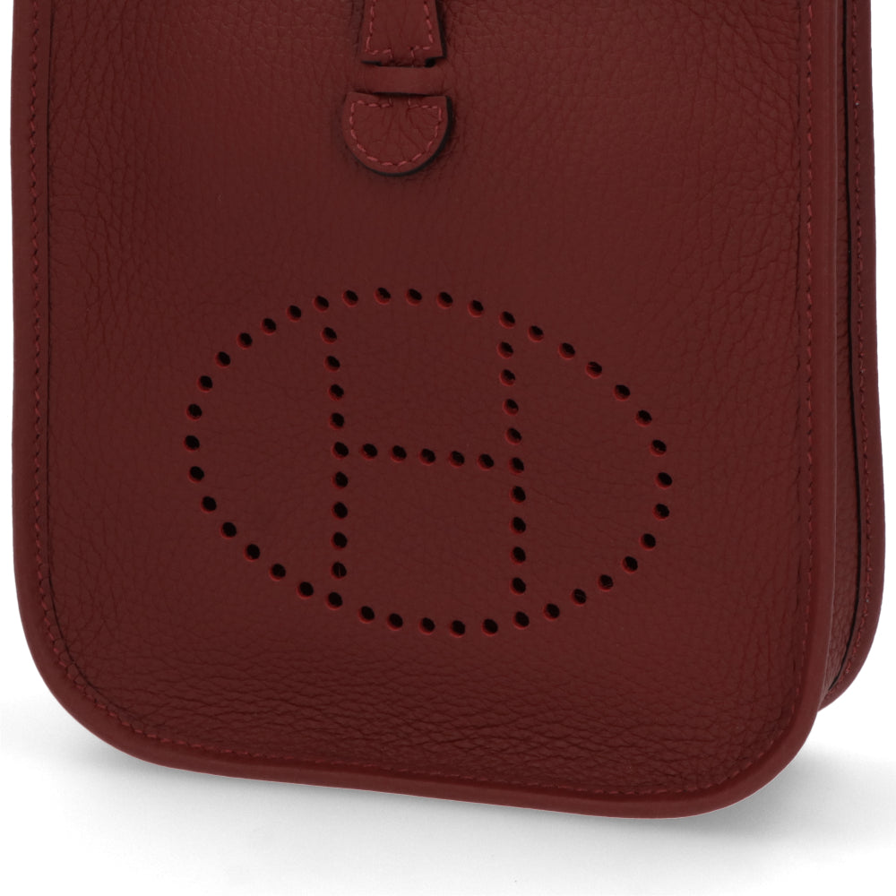 エルメス HERMES バッグ エヴリン TPM (16) レディース レッド系 ルージュＨ オレンジフィールド ローズティリアン シルバー金具 トリヨンクレマンス W刻印