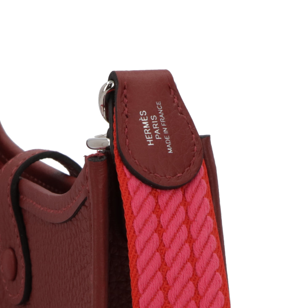 エルメス HERMES バッグ エヴリン TPM (16) レディース レッド系 ルージュＨ オレンジフィールド ローズティリアン シルバー金具 トリヨンクレマンス W刻印