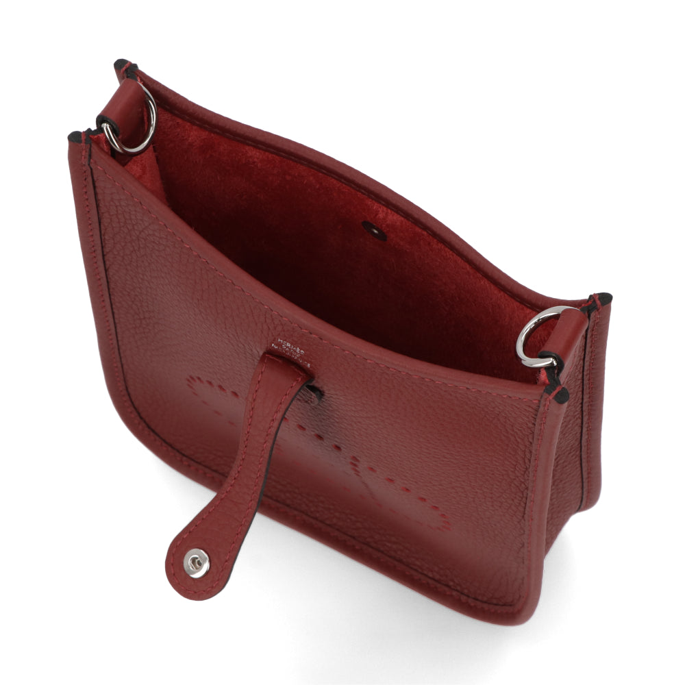 エルメス HERMES バッグ エヴリン TPM (16) レディース レッド系 ルージュＨ オレンジフィールド ローズティリアン シルバー金具 トリヨンクレマンス W刻印
