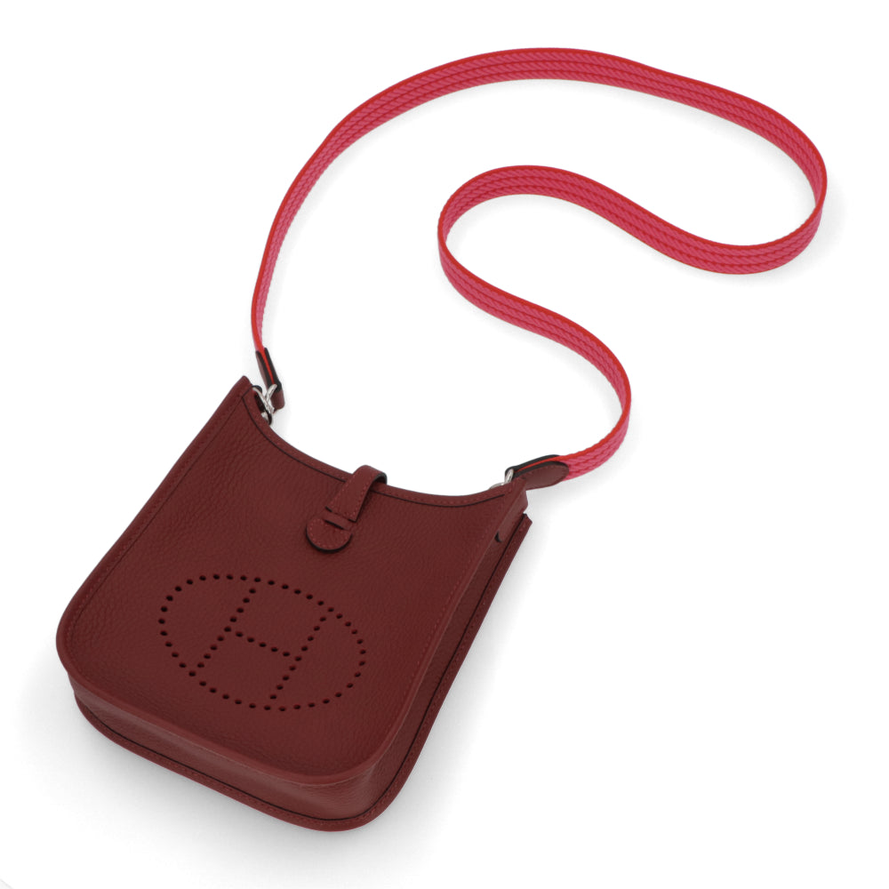 エルメス HERMES バッグ エヴリン TPM (16) レディース レッド系 ルージュＨ オレンジフィールド ローズティリアン シルバー金具 トリヨンクレマンス W刻印