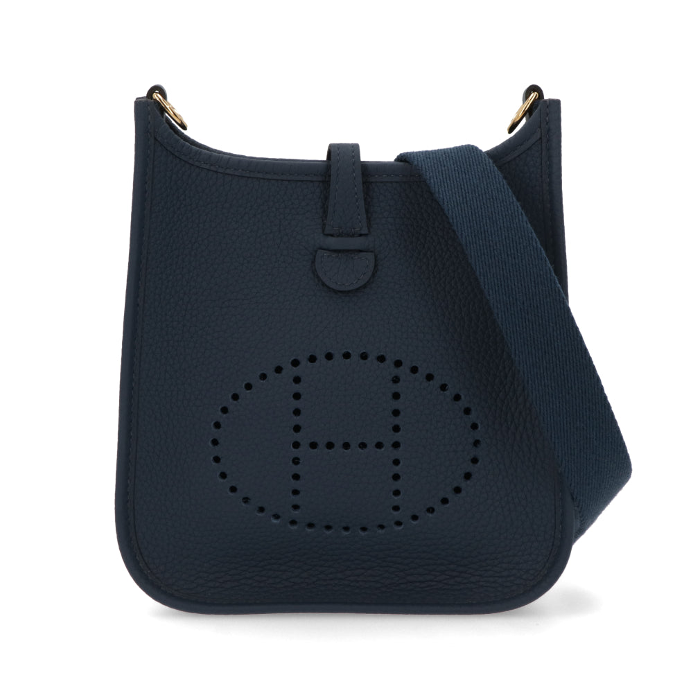 HERMES エヴリンTPM ブルードプリュス ゴールド金具