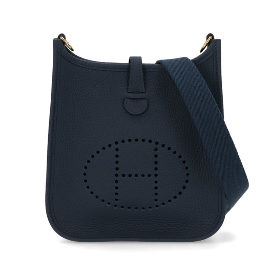 HERMES エヴリンTPM ブルードプリュス ゴールド金具