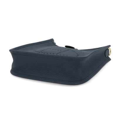 HERMES エヴリンTPM ブルードプリュス ゴールド金具