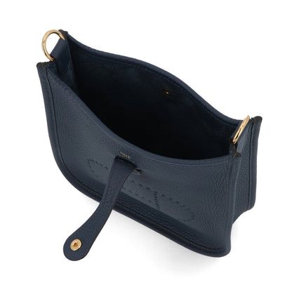 HERMES エヴリンTPM ブルードプリュス ゴールド金具