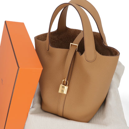 HERMES ピコタンロックPM ビスキュイ ゴールド金具