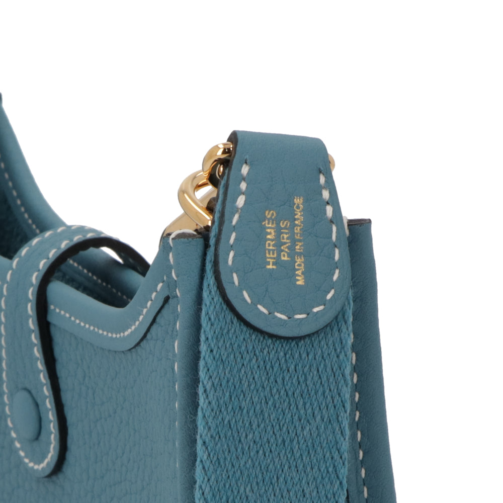 HERMES エヴリンTPM ニューブルージーン ゴールド金具