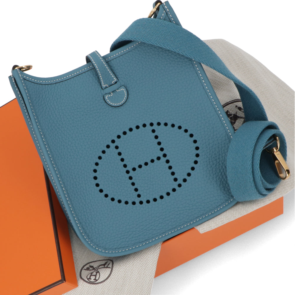 HERMES エヴリンTPM ニューブルージーン ゴールド金具