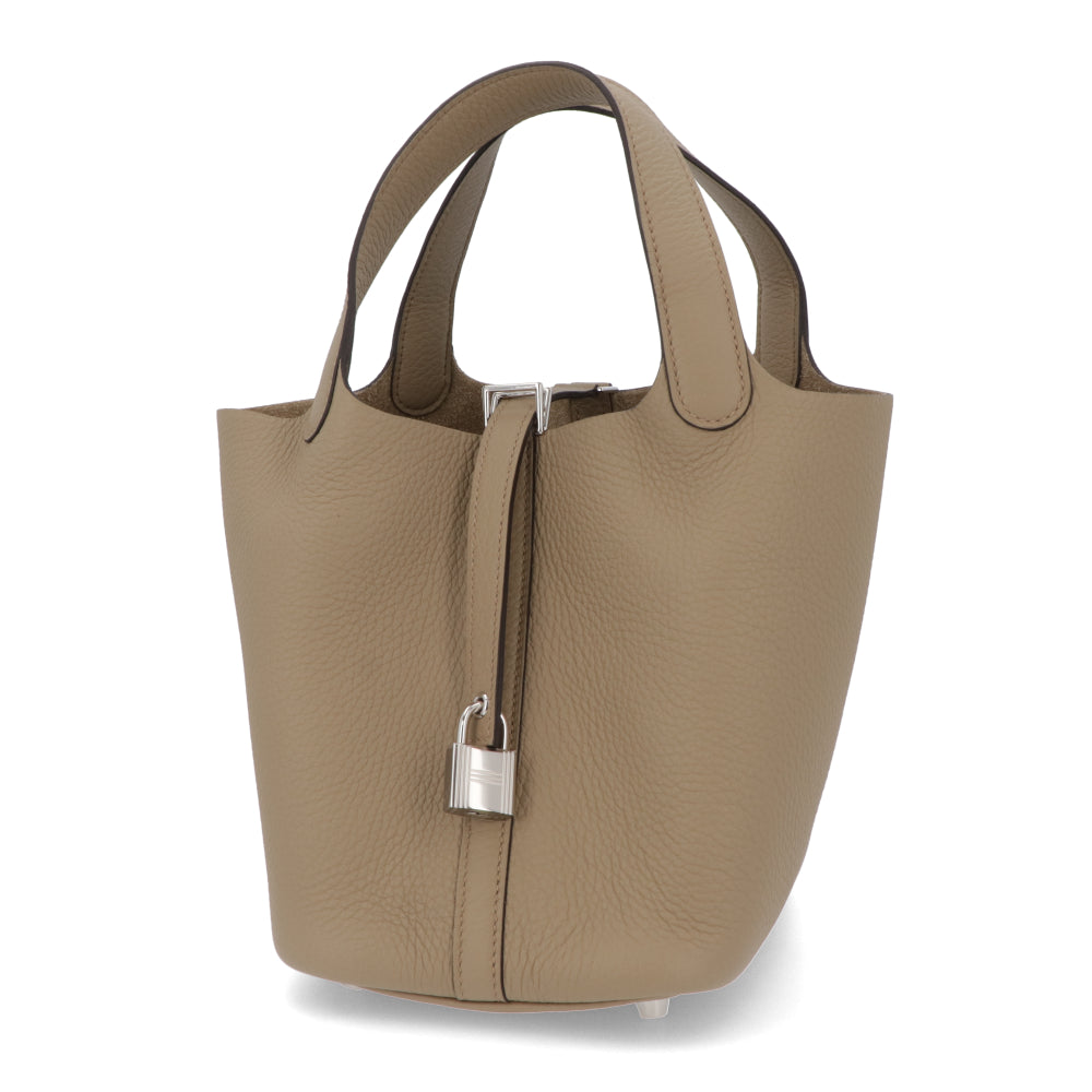 HERMES ピコタンロックPM ベージュマルファ シルバー金具