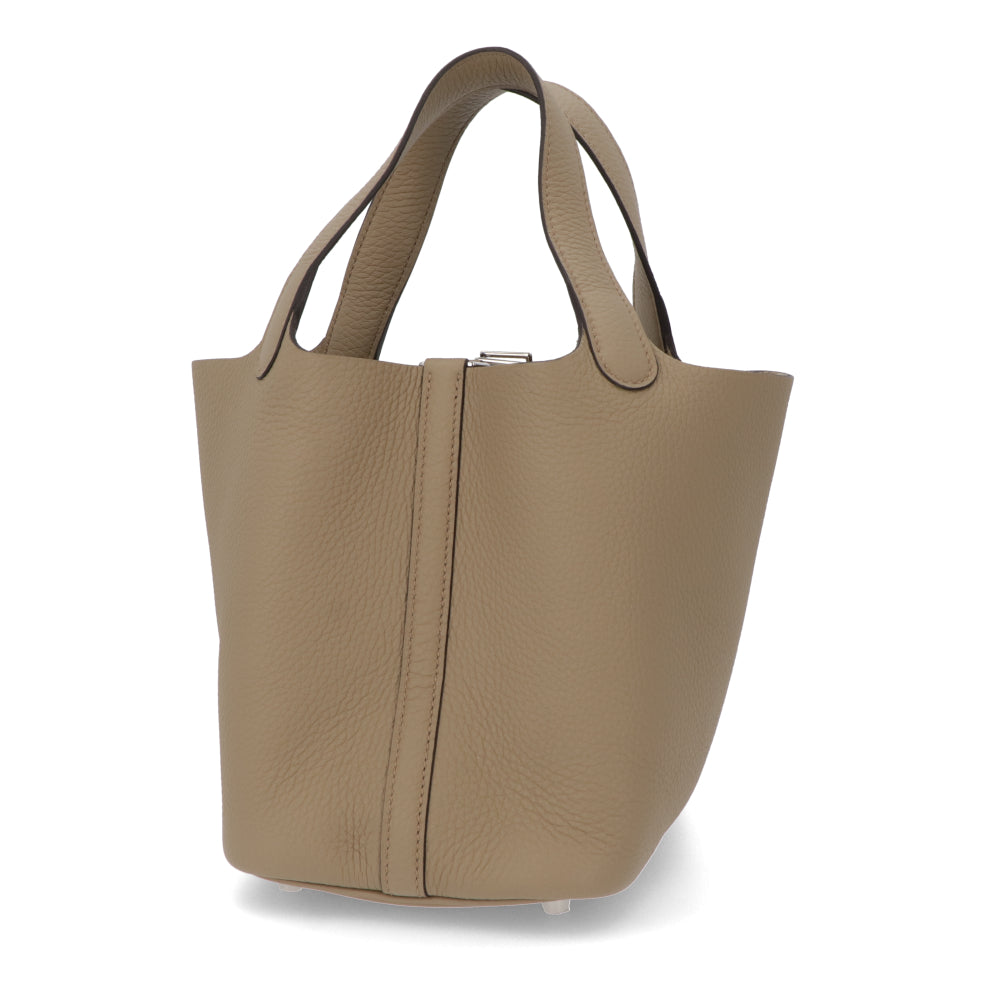 HERMES ピコタンロックPM ベージュマルファ シルバー金具