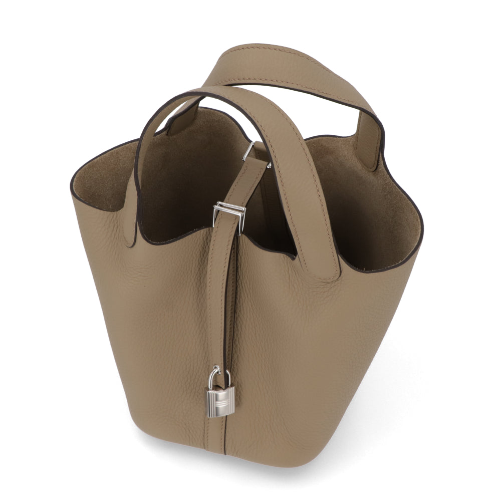 HERMES ピコタンロックPM ベージュマルファ シルバー金具
