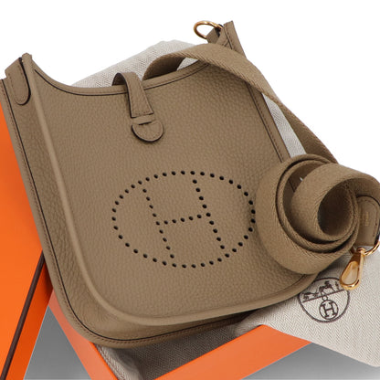 HERMES エヴリンTPM ベージュマルファ ゴールド金具