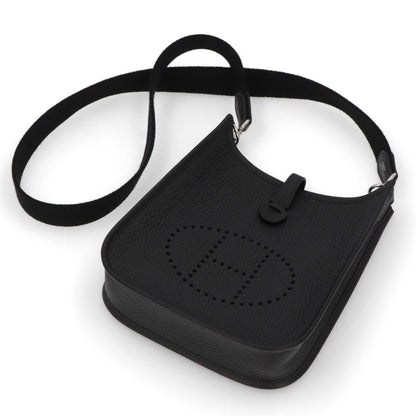 HERMES エヴリンTPM ブラック シルバー金具