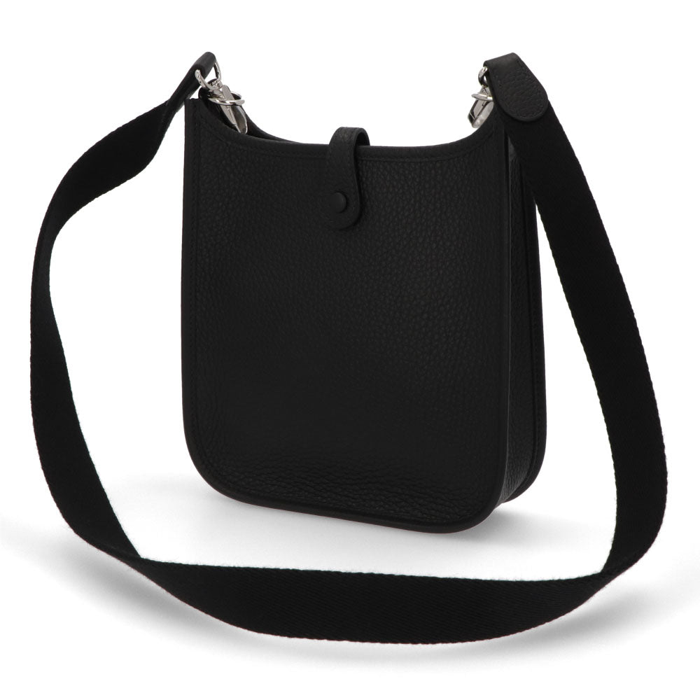 HERMES エヴリンTPM ブラック シルバー金具