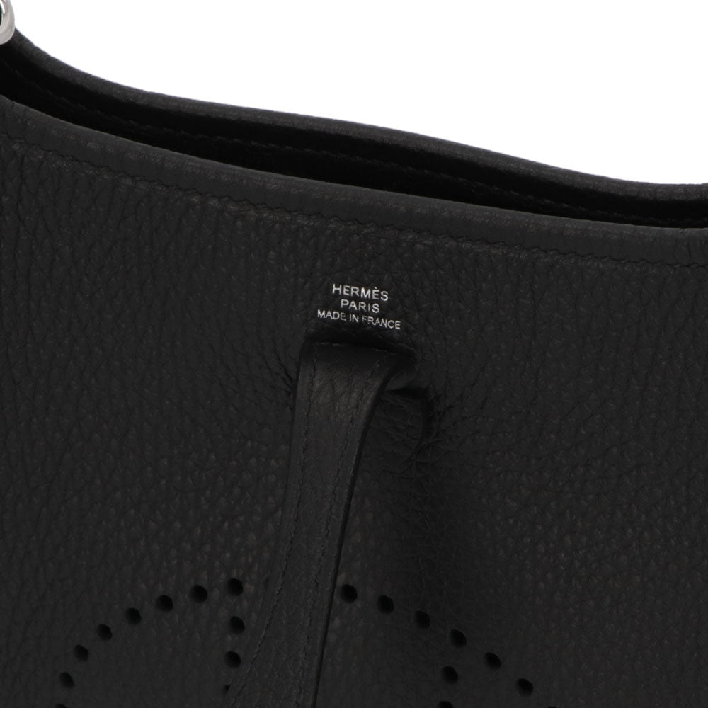 HERMES エヴリンTPM ブラック シルバー金具