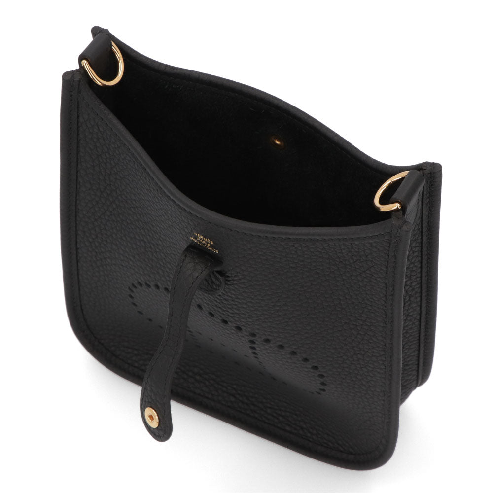 HERMES エヴリンTPM ブラック ゴールド金具