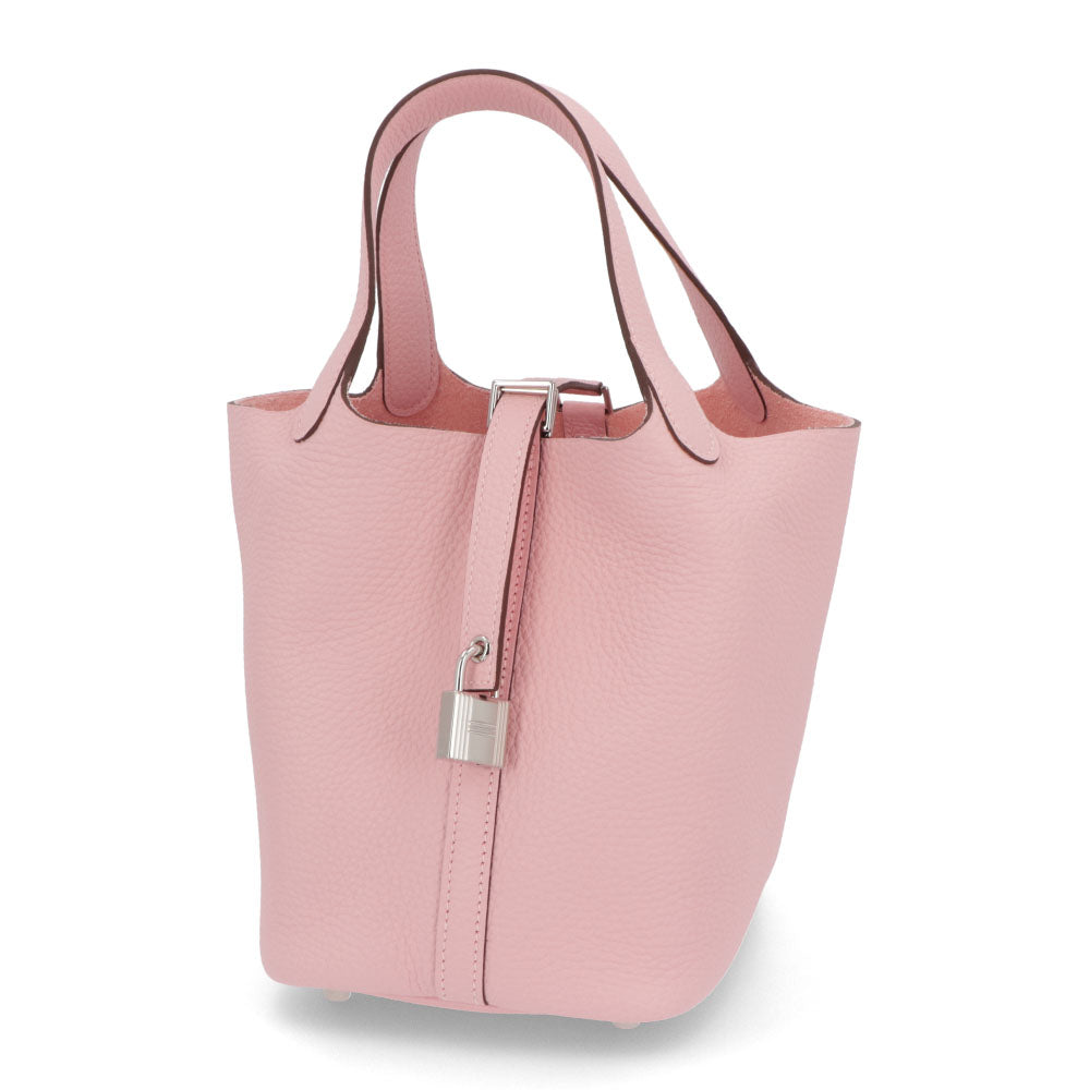 HERMES ピコタンロックPM  ローズサクラ シルバー金具