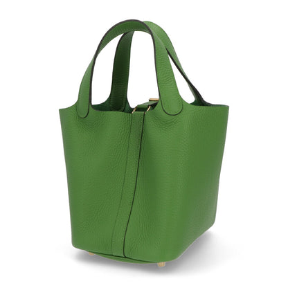 エルメス HERMES バッグ ピコタンロック PM (18) レディース グリーン系 ヴェールユッカ ゴールド金具 トリヨンクレマンス W刻印