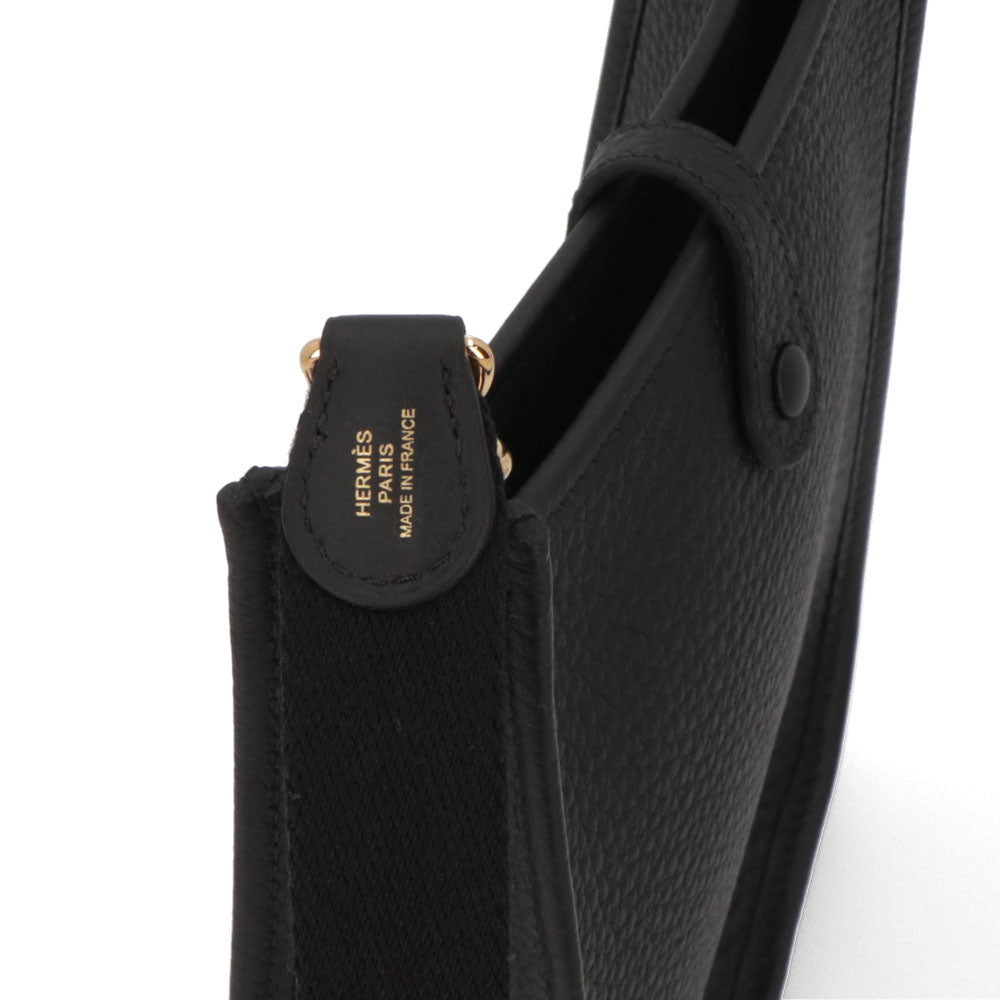 HERMES エヴリン TPM (16) ブラック ゴールド金具
