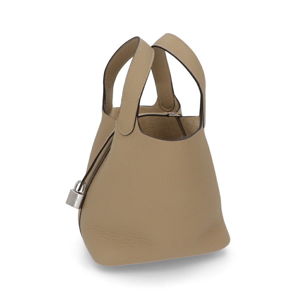 HERMES ピコタンロック PM (18) ベージュ系 トレンチ シルバー金具