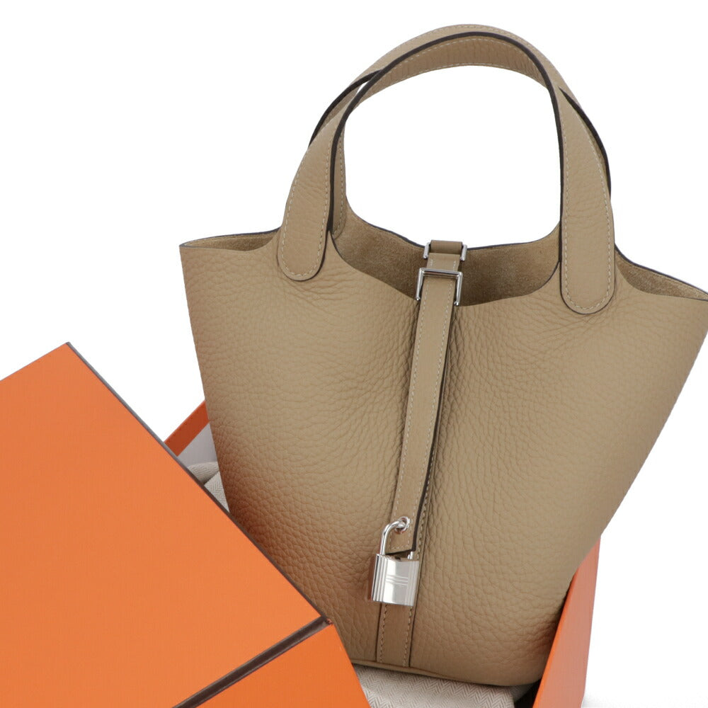 HERMES ピコタンロック PM (18) ベージュ系 トレンチ シルバー金具