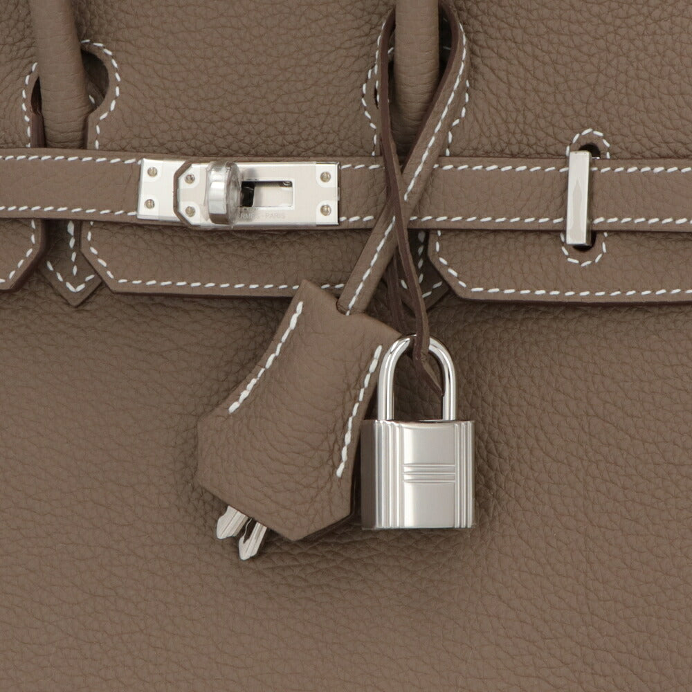 HERMES エルメス レディース バッグ バーキン 25 グレー系 シルバー金具 エトゥープ トゴ G刻印