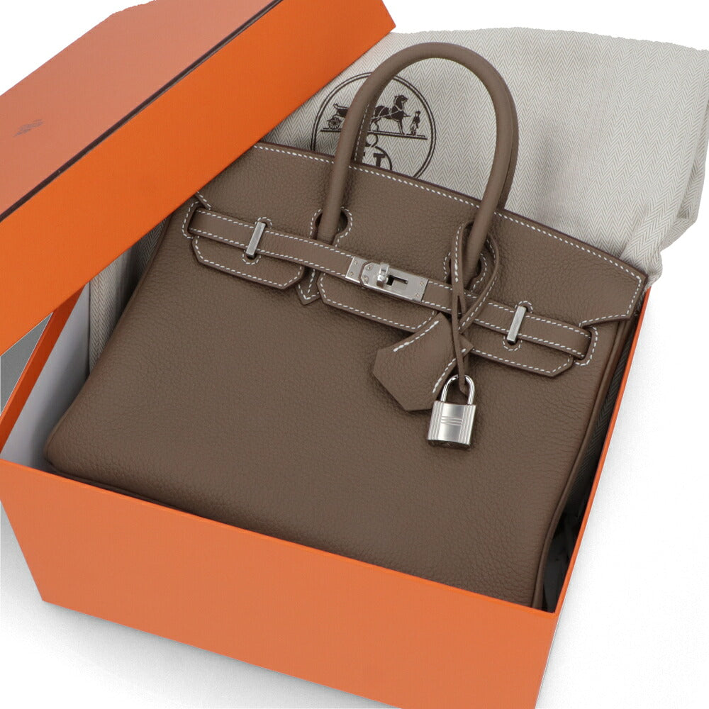 HERMES エルメス レディース バッグ バーキン 25 グレー系 シルバー金具 エトゥープ トゴ G刻印