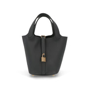 HERMES エルメス レディース バッグ ピコタンロック PM (18) グレー系 シャンパンゴールド金具 グリミスティ トリヨンクレマンス B刻印