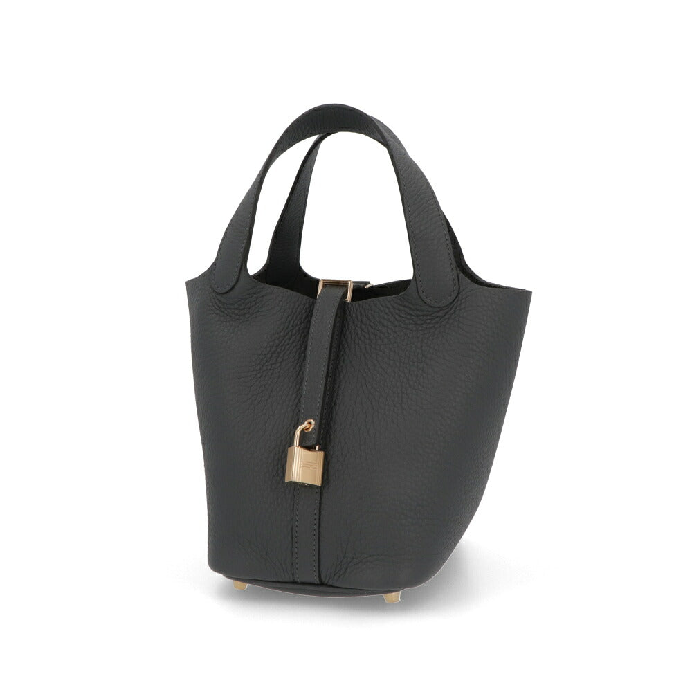 HERMES エルメス レディース バッグ ピコタンロック PM (18) グレー系 シャンパンゴールド金具 グリミスティ トリヨンクレマンス B刻印