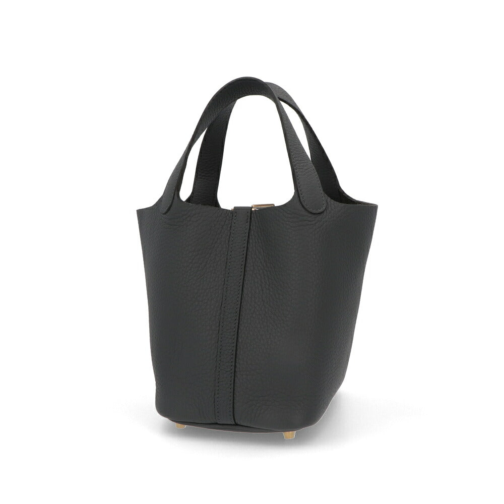 HERMES エルメス レディース バッグ ピコタンロック PM (18) グレー系 シャンパンゴールド金具 グリミスティ トリヨンクレマンス B刻印