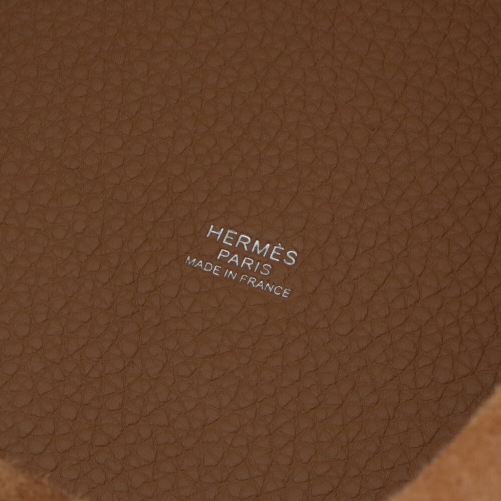 HERMES エルメス レディース バッグ ピコタンロック MM (22) ブラウン系 シルバー金具 ビスキュイ トリヨンクレマンス K刻印