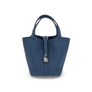 HERMES エルメス レディース バッグ ピコタンロック PM (18) ブルー系 シルバー金具 ブルータイ トリヨンクレマンス G刻印