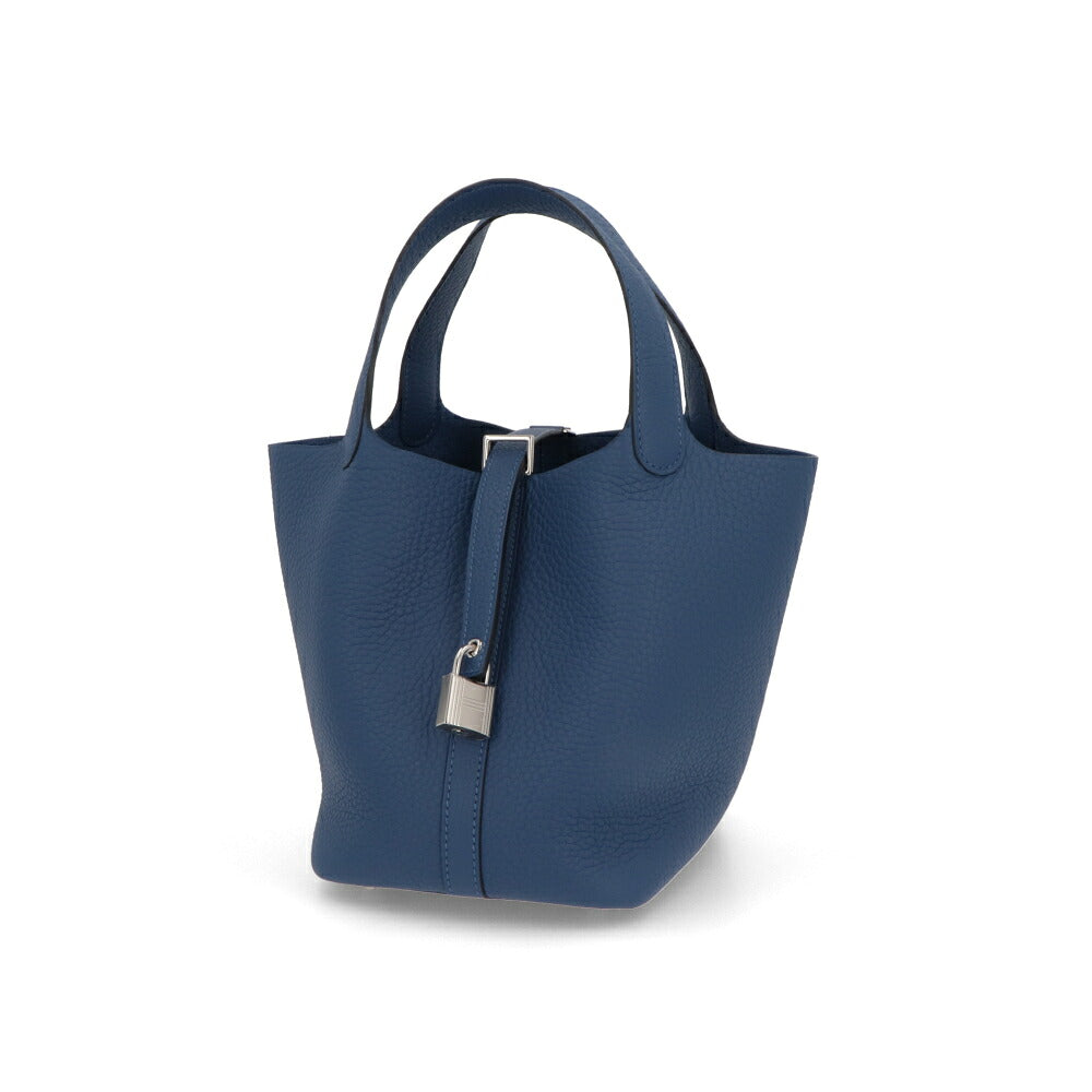 HERMES エルメス レディース バッグ ピコタンロック PM (18) ブルー系 シルバー金具 ブルータイ トリヨンクレマンス G刻印