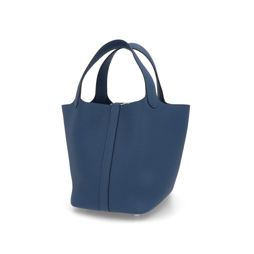 HERMES エルメス レディース バッグ ピコタンロック PM (18) ブルー系 シルバー金具 ブルータイ トリヨンクレマンス G刻印
