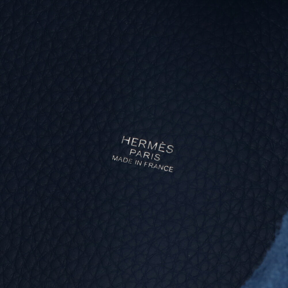 HERMES エルメス レディース バッグ ピコタンロック PM (18) ブルー系 シルバー金具 ブルータイ トリヨンクレマンス G刻印