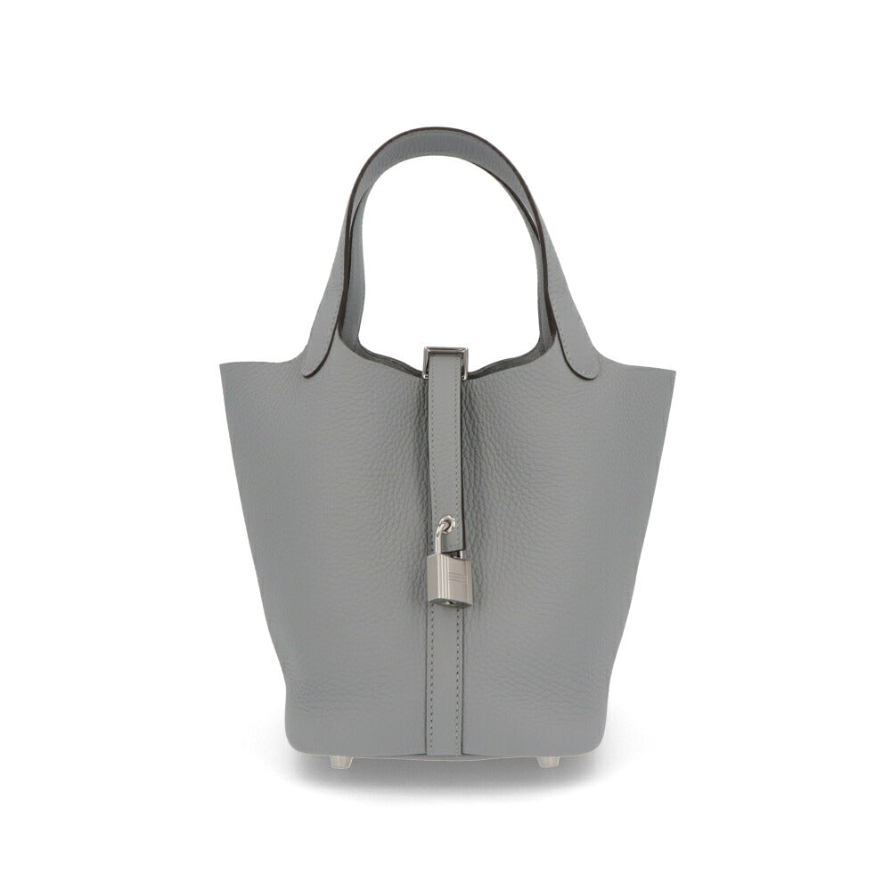 HERMES エルメス レディース バッグ ピコタンロック PM (18) ライトブルー系 シルバー金具 グリパンタン トリヨンクレマンス K刻印