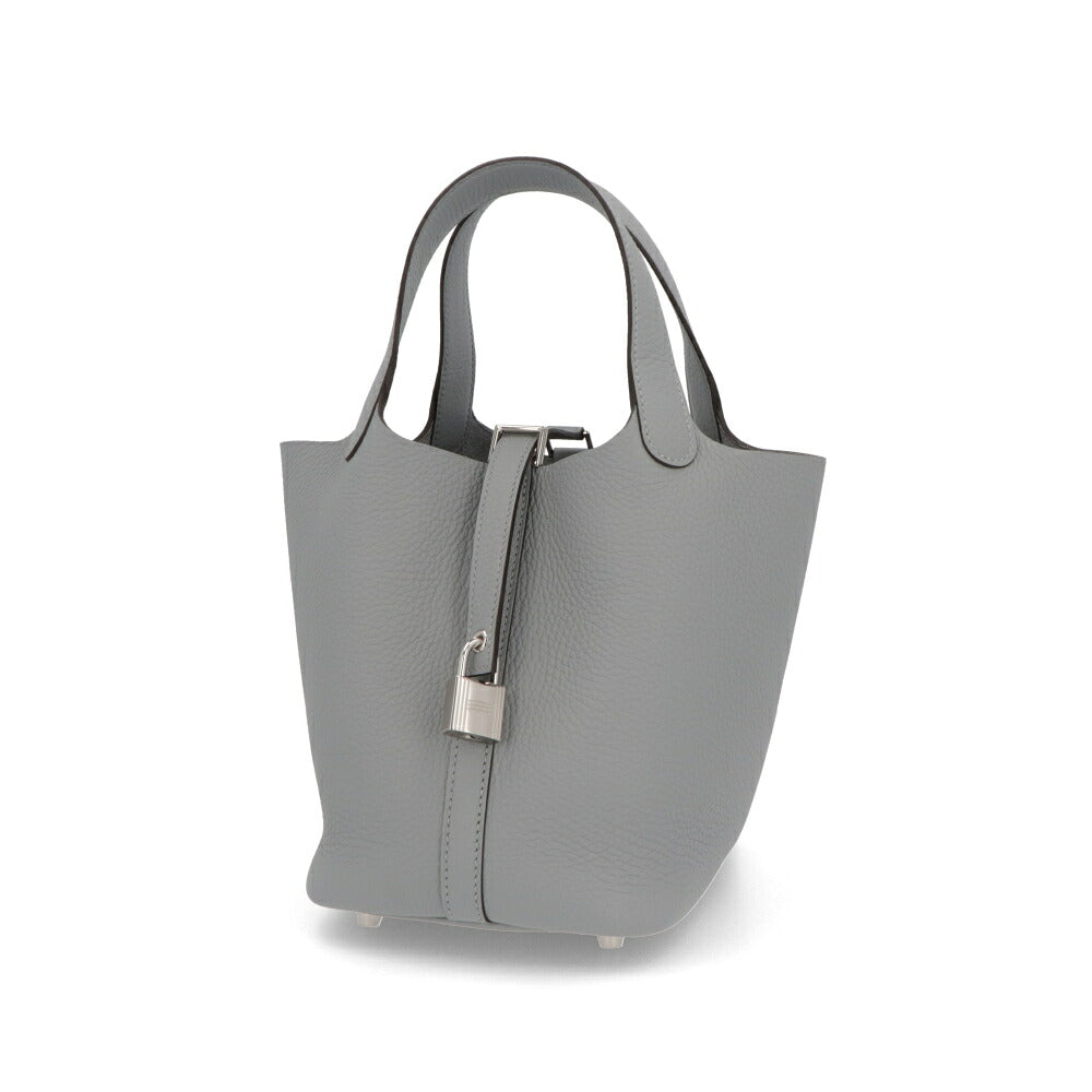 HERMES エルメス レディース バッグ ピコタンロック PM (18) ライトブルー系 シルバー金具 グリパンタン トリヨンクレマンス K刻印