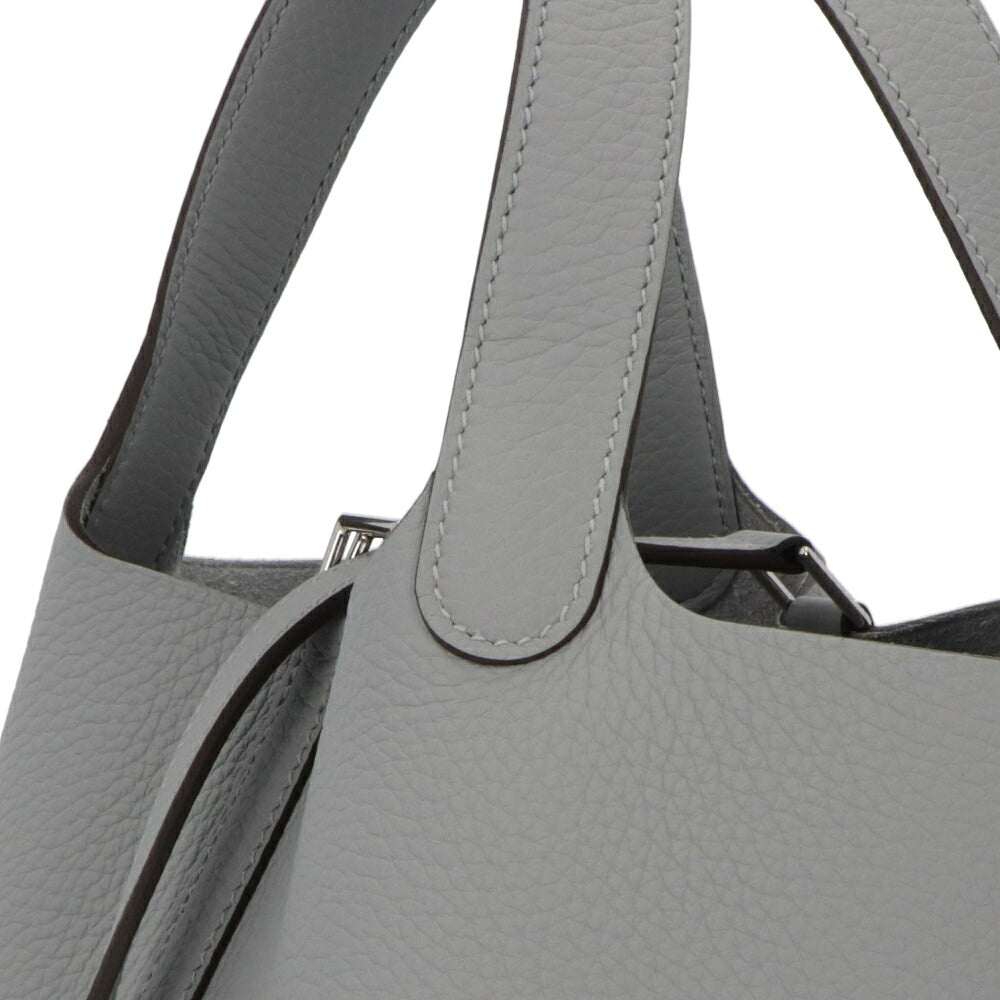 HERMES エルメス レディース バッグ ピコタンロック PM (18) ライトブルー系 シルバー金具 グリパンタン トリヨンクレマンス K刻印