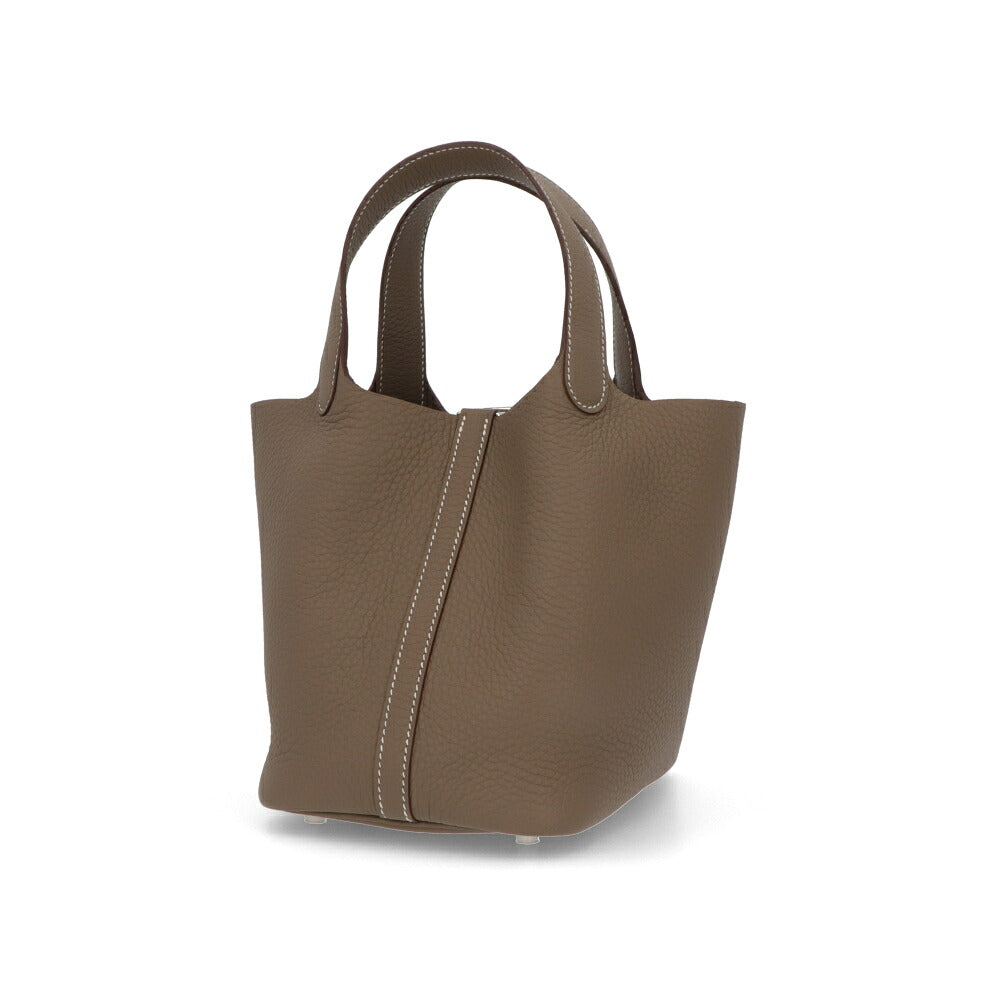 HERMES エルメス レディース バッグ ピコタンロック PM (18) グレー系 シルバー金具 エトゥープ トリヨンクレマンス K刻印